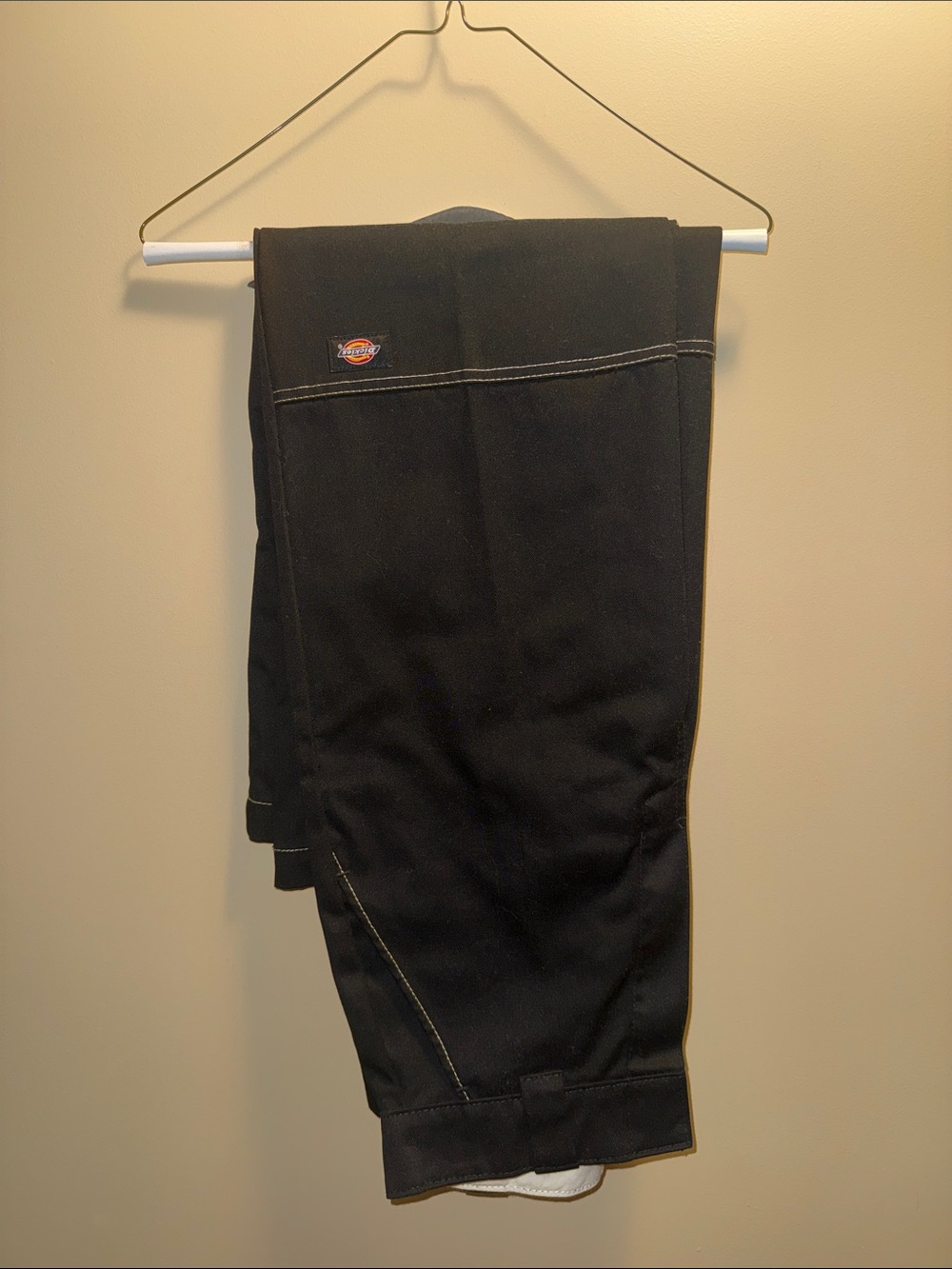 Dickies Women’s Black Work Pants with White Contrast Stitching